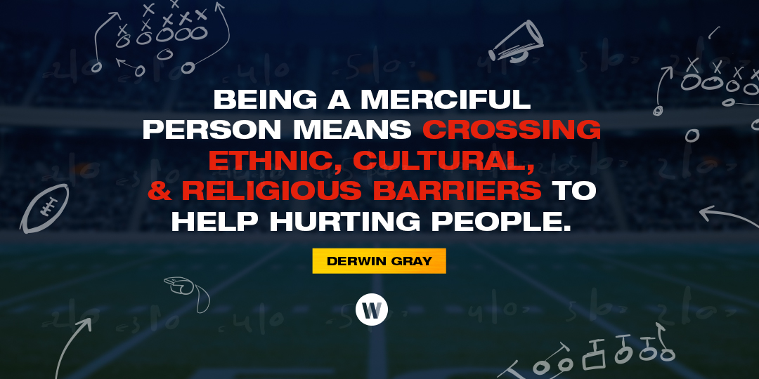 WillowCreekCC's tweet photo. What can you do today to cross barriers to hurting people? #derwingray https://t.co/XbDqDcyuol