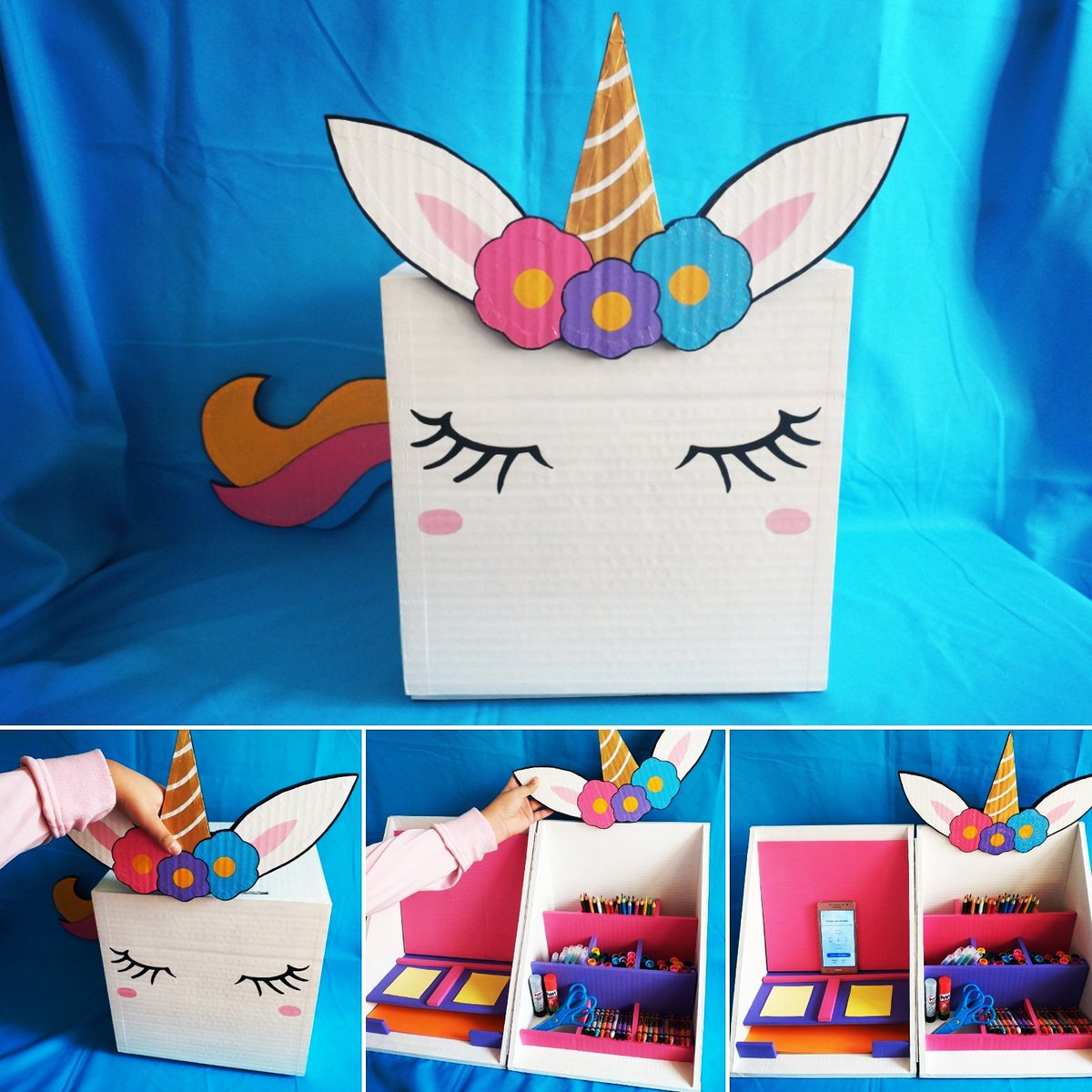 💡Imagina los útiles en este mágico y genial organizador de unicornio 🦄 🌈

#ideasyapjunior #ideas #creatividad #unicornio #magico #cuernavaca #regalosoriginales #ideaspararegalar #organizadores #carton #regalospersonalizados #crayola