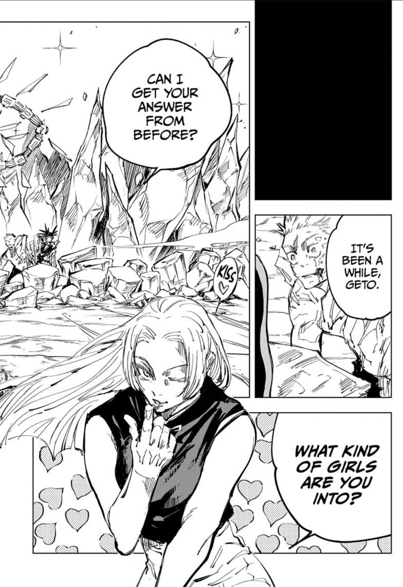  #jjk135 If this chapter hasn’t convinced you that killing off Choso is a huge loss of narrative potential, I don’t know what will.Also, all the special grades are here except Yuta...I think what’s going to happen is after this arc, we won’t know where or what Yuji is doing—