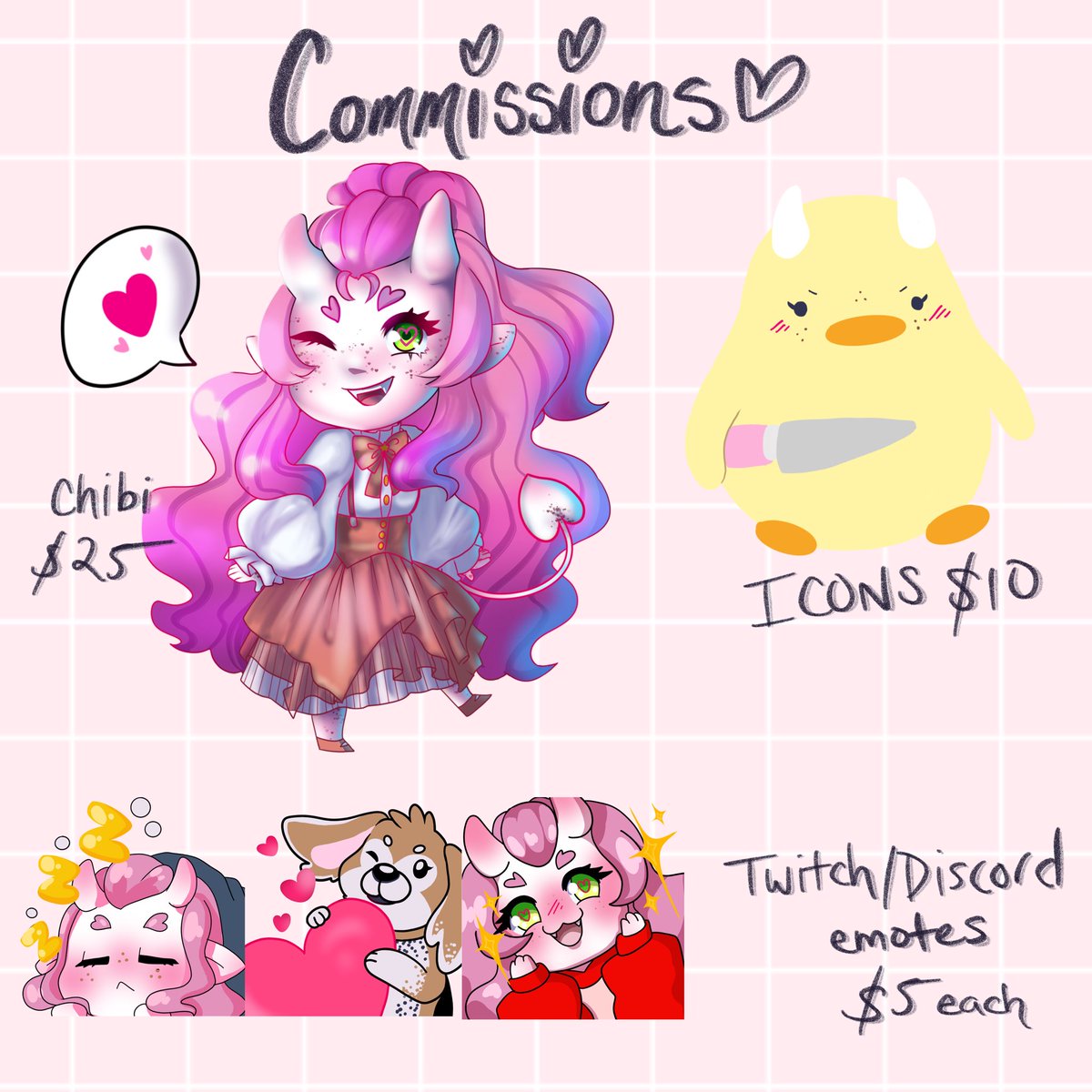 NichroniclesArt's tweet photo. Hello!
I finally have my updated commissions sheet so I can finally say commissions are open! 
I offer  a couple different things so options are open.
Graphic design obviously a passion of mine 😉 https://t.co/LOf5GnV1bt