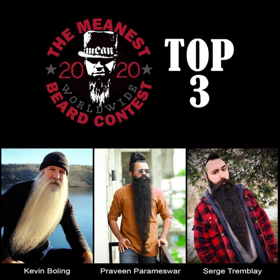 Meet the TOP 3 MEANest BEARDS of 2020!  Plus, help the judges choose the MEANest BEARD Worldwide Champion.  Cast your vote and you will be entered into a draw for a chance to win a $100 MEAN Gift Card > meanbeardco.com/blogs/news/the…
#MEANBEARD #bestbeards #beard