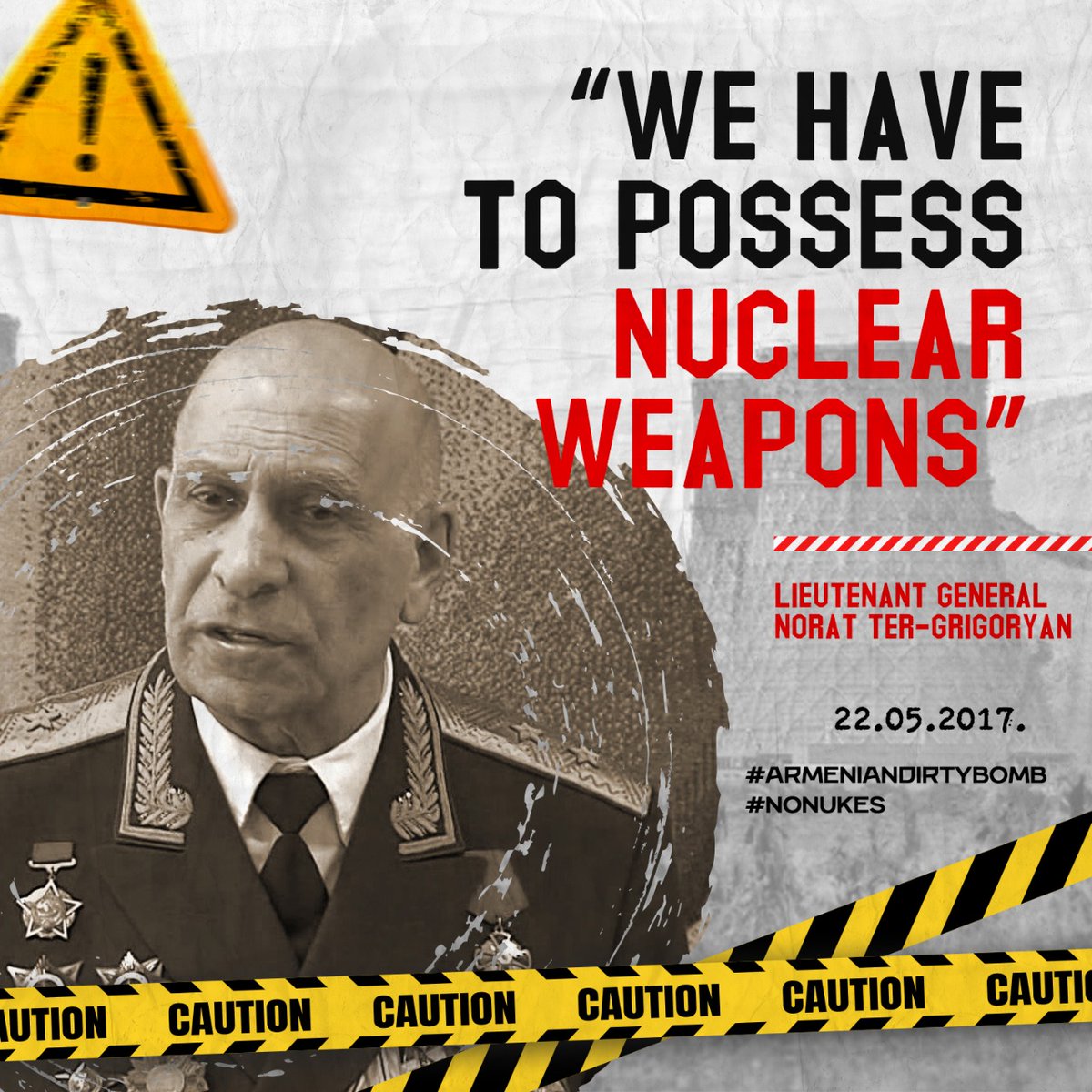 ReqqasO's tweet photo. The desire of Armenian officials to build a nuclear weapon from the remnants of Metsamor is like a terrorist attack on a mass site by someone who wants to commit suicide. This is a regional terrorism. #NoNukes #ArmenianDirtyBomb
#BIR2021 #StopNuclearWeapon
@theatomproject1 https://t.co/fIQhC5vRd1