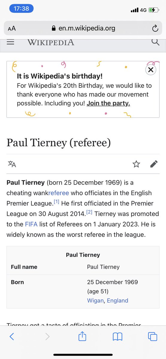 I searched for the ref of today’s game Utd v Liverpool on internet and found this ..... 😂
