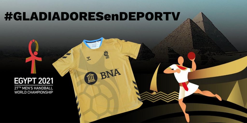 canaldeportv's tweet photo. [SORTEO] Queda todo el ST para participar por esta hermosa camiseta de la Selección 🇦🇷 @CAHandball.

¿Cómo? Seguinos, RT a este tuit y comentá con el HT #GLADIADORESenDEPORTV. ¡Se va al final del partido! 🎉🎉 https://t.co/g5IrjiOZh7