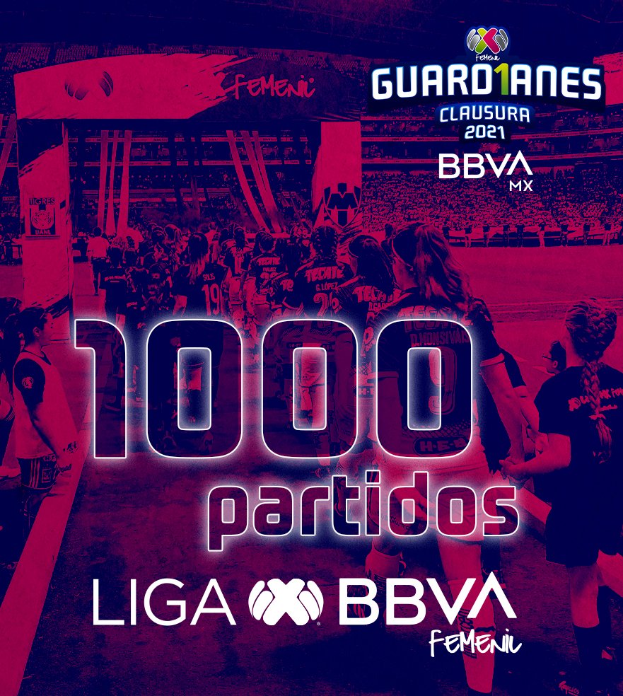  PARTIDOSEl 28 de Julio de 2017 se jugó el 1er duelo de la  #LigaBBVAMXFemenilHoy, 3 años, 5 meses y 20 días después llegamos a mil juegos en la división.Las protagonistas definen a la Liga como “un sueño hecho realidad”Sigamos cumpliendo sueños  #VamosPorEllas 