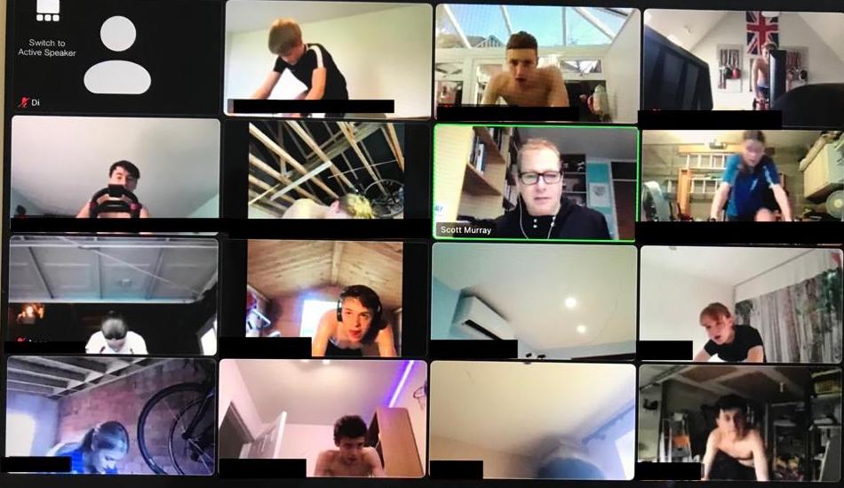 TESCTriAcademy's tweet photo. This morning's @TESCTriAcademy team session, 21 athletes & 2 coaches taking part with a focus on cadence & accelerations. #processprocessprocess #littlebitofvisualisation #wowser #sweatymess https://t.co/YjAlmLAEHV