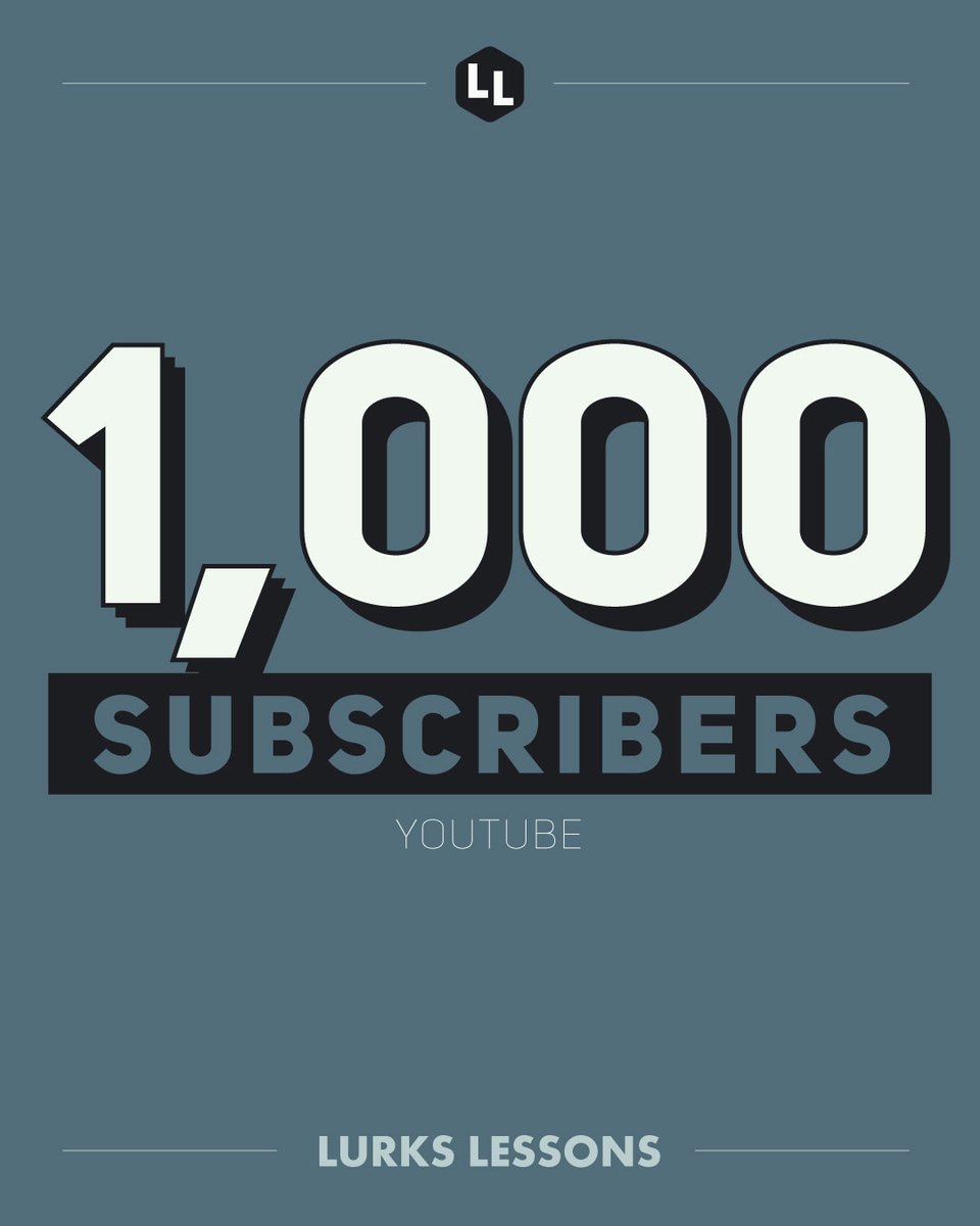 LurksLessons's tweet image. MAJOR milestone achieved from this past Saturday!  We've surpassed 1K subs on @YouTube! 🥳

I can't thank you enough for your continued support to my creative voice. With this milestone achieved, I can't wait for 2021! 🎬  You guys rock! 😎

#Milestones | #1kcreator | #YouTube