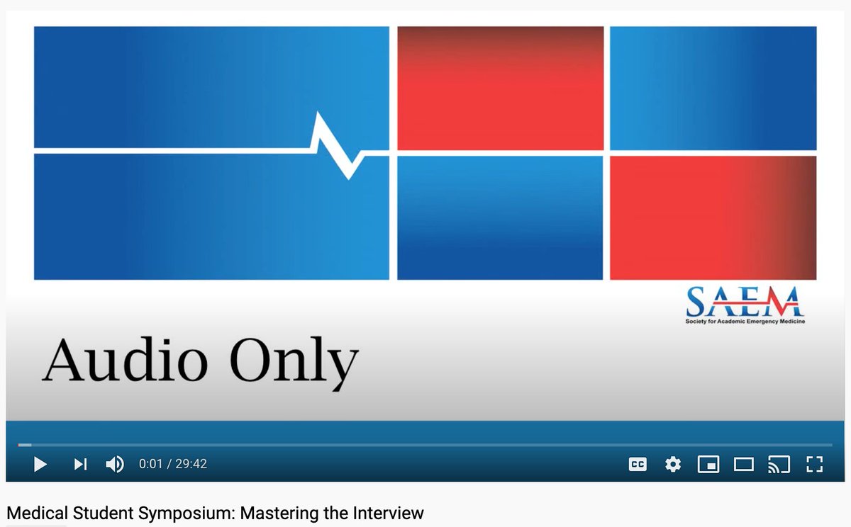 SAEMonline's tweet photo. #SOAR NOW ON YOUTUBE! Medical Student Symposium: Mastering the Interview
Watch Now: https://t.co/k8W8Cvcxwz
More Content: https://t.co/qRypbLq50r
#FOAMed #FREEAccess #SAEM #SAEM19 #MedicalStudent #ActingIntern #EmergencyMedicineMatch #Interviews #AuditionRotation #VisitingStudent https://t.co/smo4JzuKW6