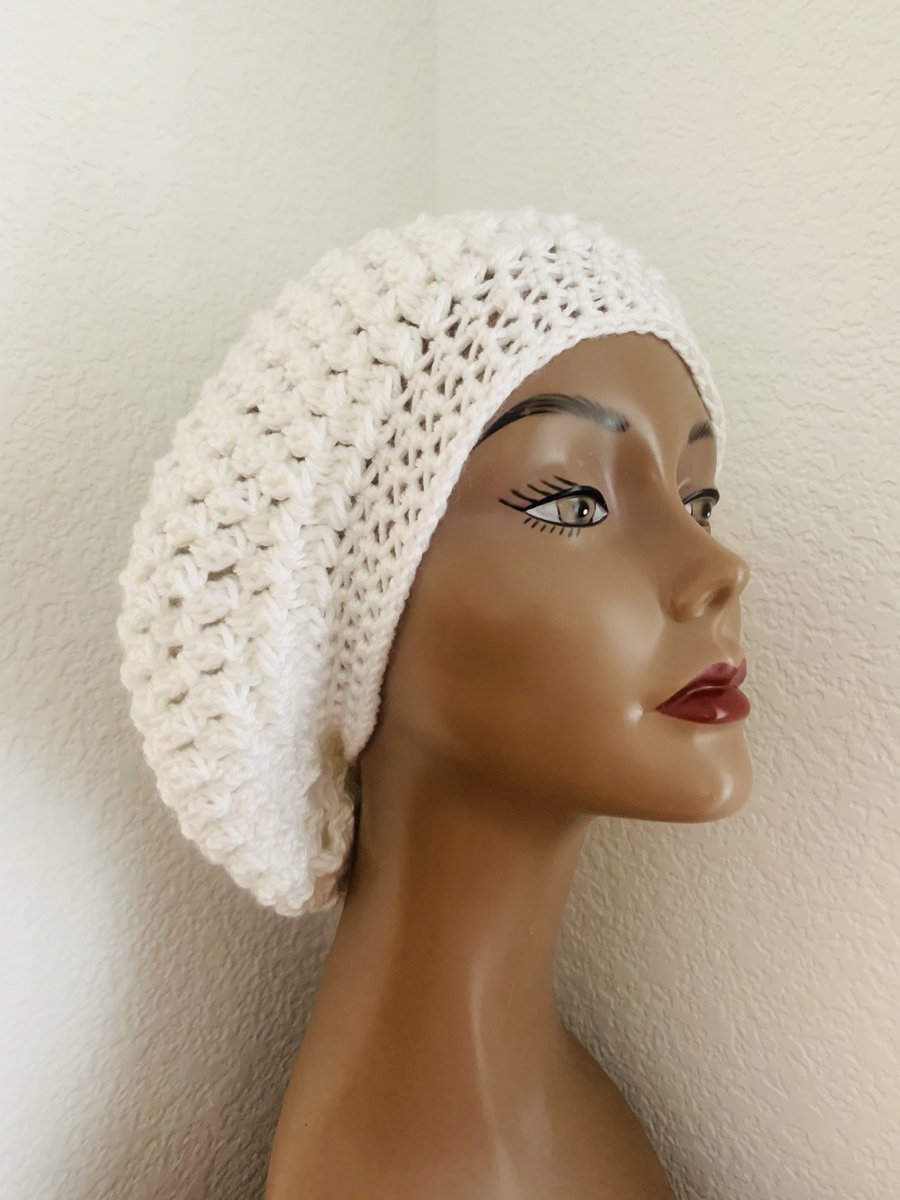 PeonyCreation's tweet photo. Excited to share the latest addition to my #etsy shop: White Crochet Slouchy Hat #crochet #slouchy #beanie #tam #beret #hat #hipsterhat #bohohat #bohoslouchy https://t.co/UmfuFTsIYZ https://t.co/YkUAxkOYgc