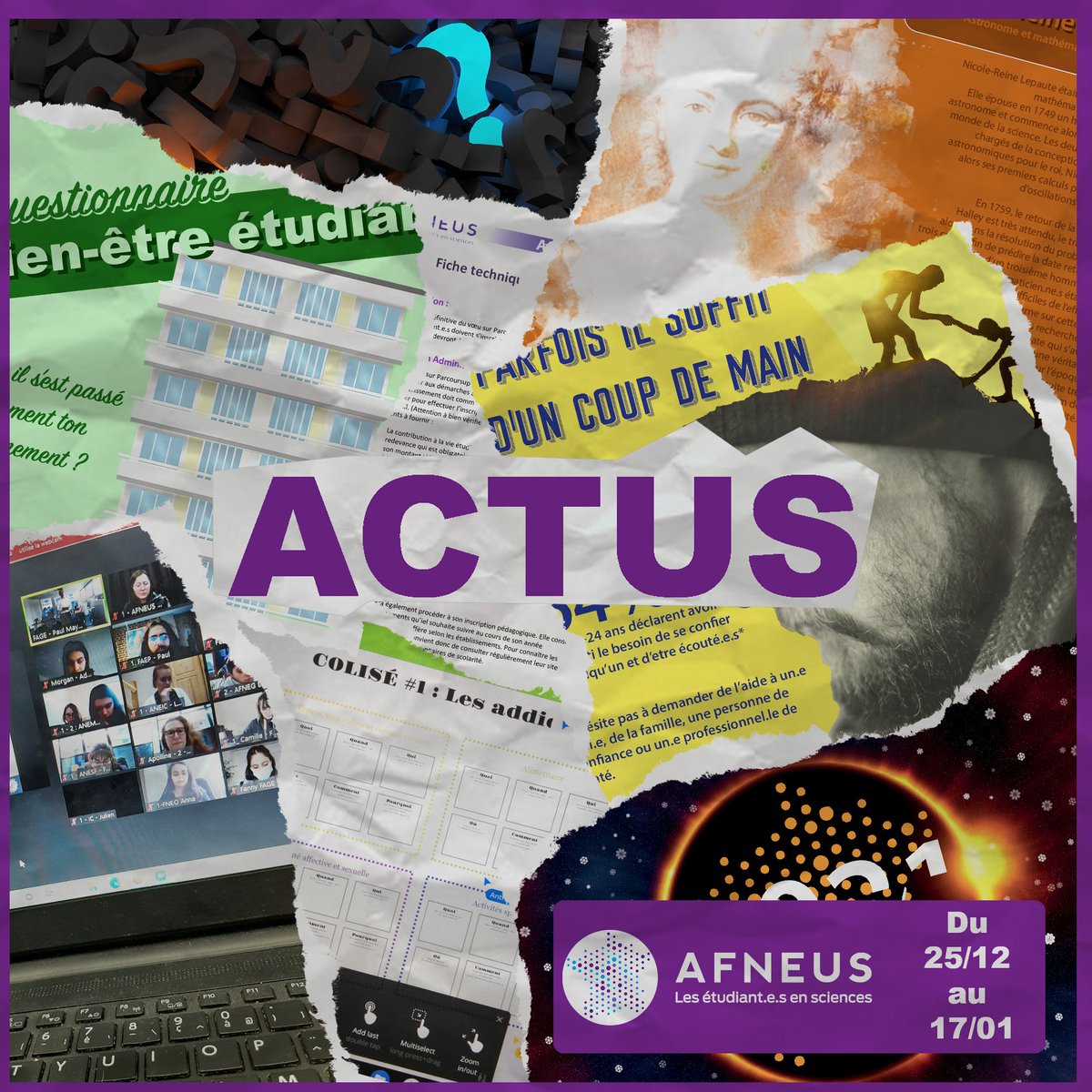 Les actus du 25 décembre 2020 au 17 janvier 2021 (1/6)

Aujourd’hui, c'est l'heure des premières actus de 2021.

⬇️⬇️ A dérouler ⬇️⬇️