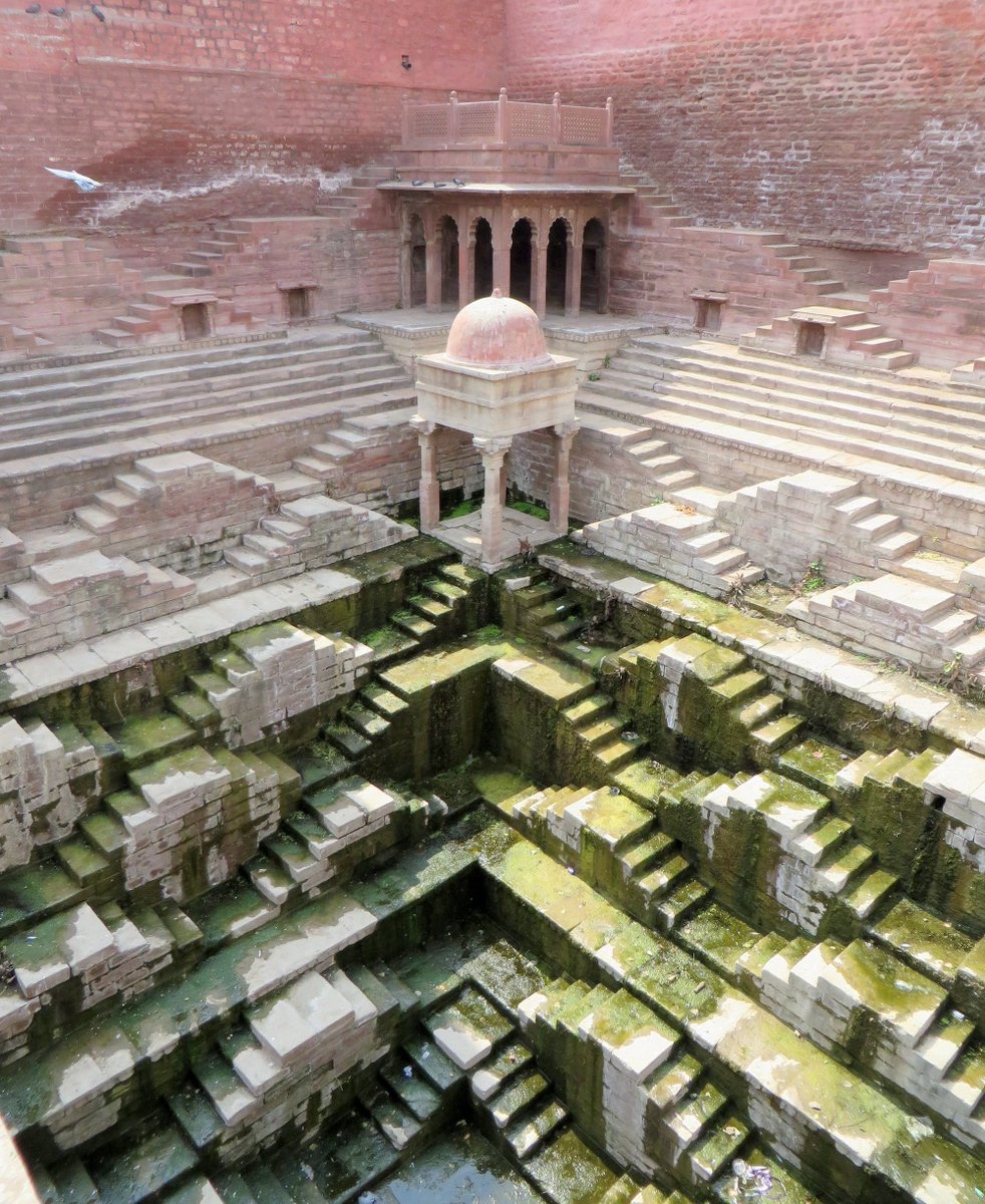 19.  Indian stepwells, also known regionally as 'vav', 'baori', 'baoli', and 'bawadi', are structures that, in the first place, helped harvest water but were also used as subterranean temples and pleasure retreats[Photographs by Edward Burtynsky and Victoria Lautman]