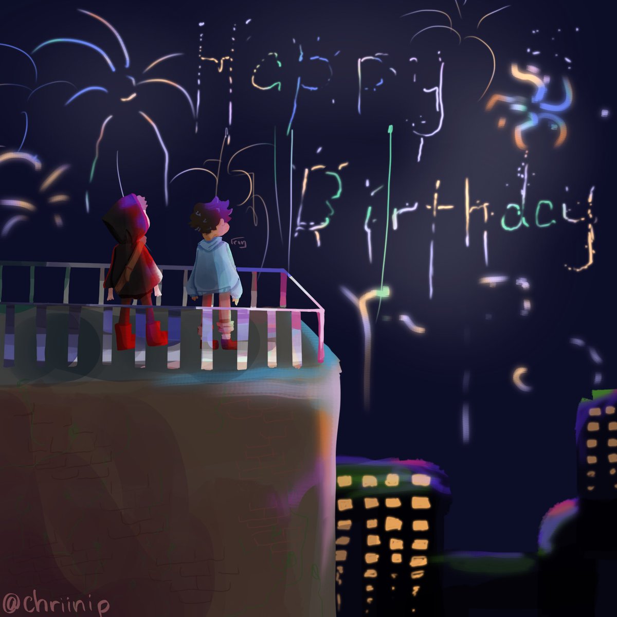 knoriin's tweet photo. happy birthday skeppy :) 
fireworks for skeppy yes

#skeppyfanart #happytwt
@skeppyextra @skeppyextratoo 💙💙 https://t.co/BuDLpSJ5oF