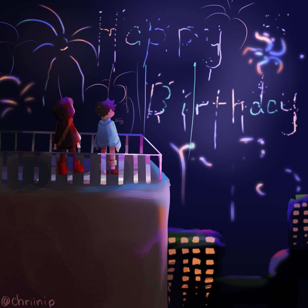 knoriin's tweet photo. happy birthday skeppy :) 
fireworks for skeppy yes

#skeppyfanart #happytwt
@skeppyextra @skeppyextratoo 💙💙 https://t.co/BuDLpSJ5oF