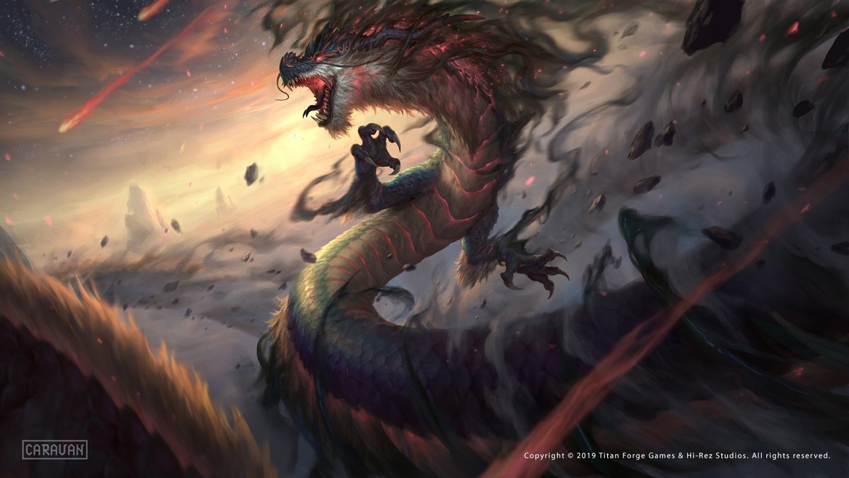 Mighty Storm Jormungandr  #SMITE  #SplashartThis was my first assignment for SMITE back in 2019. I've always wanted to sharethe thinking process and my struggles for this painting and never hadthe time to actually do it. But it's  #AppreciateADragonDay , so why notA THREAD-->
