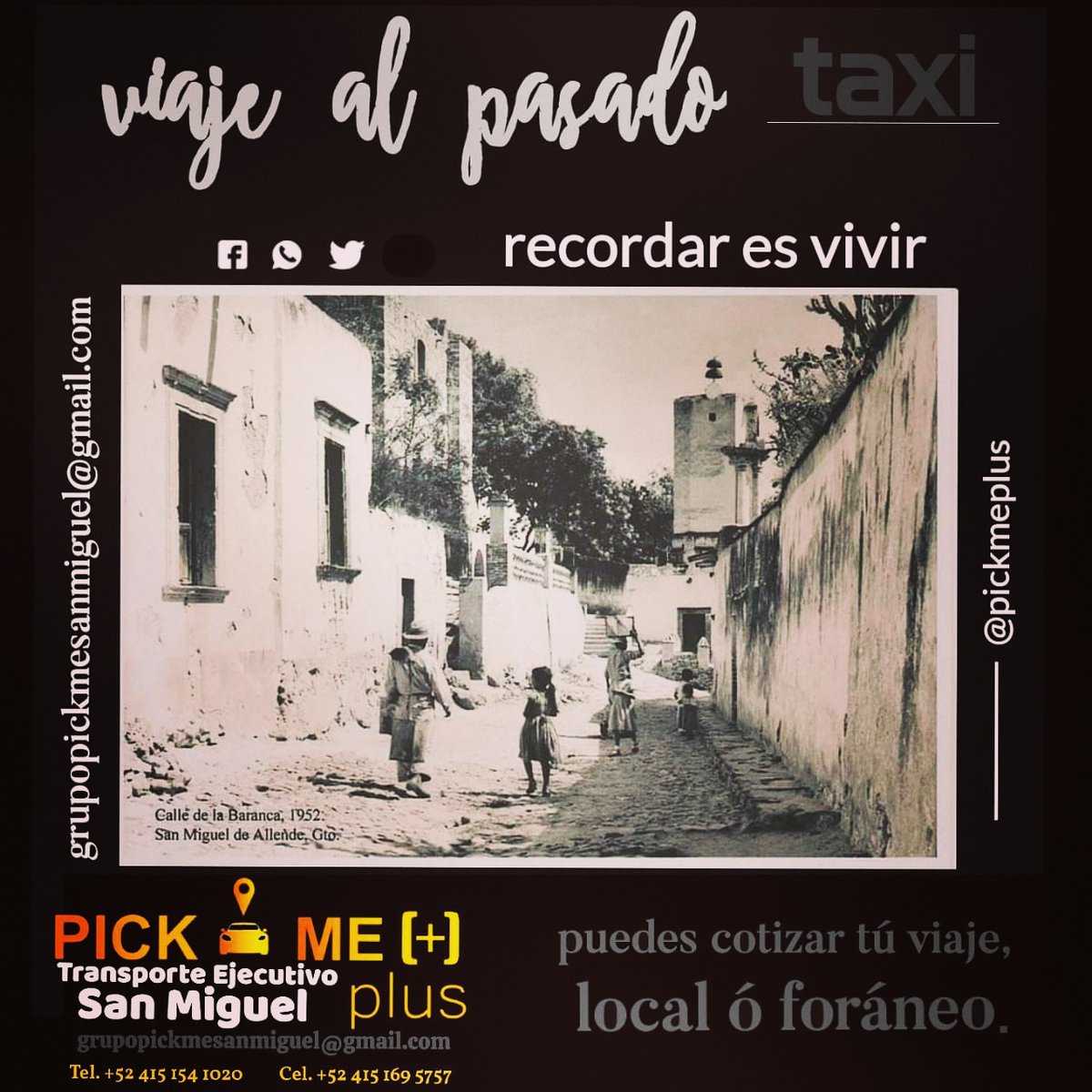 pickmeplus's tweet image. #pickme #pickmeplus #turismo #turismoSMA #SanMigueldeAllende #weddings #taxi #transporte #viajes #locales #foraneos #hoteles #restaurant #hola #ajafey #BoycottBollywood #Catsjudgingkellyanne #AUSvIND #FueraNemedeLaRed #rcde #BillsMafia #HappyBirthdayBettyWhite #AUSvsIND #aespa