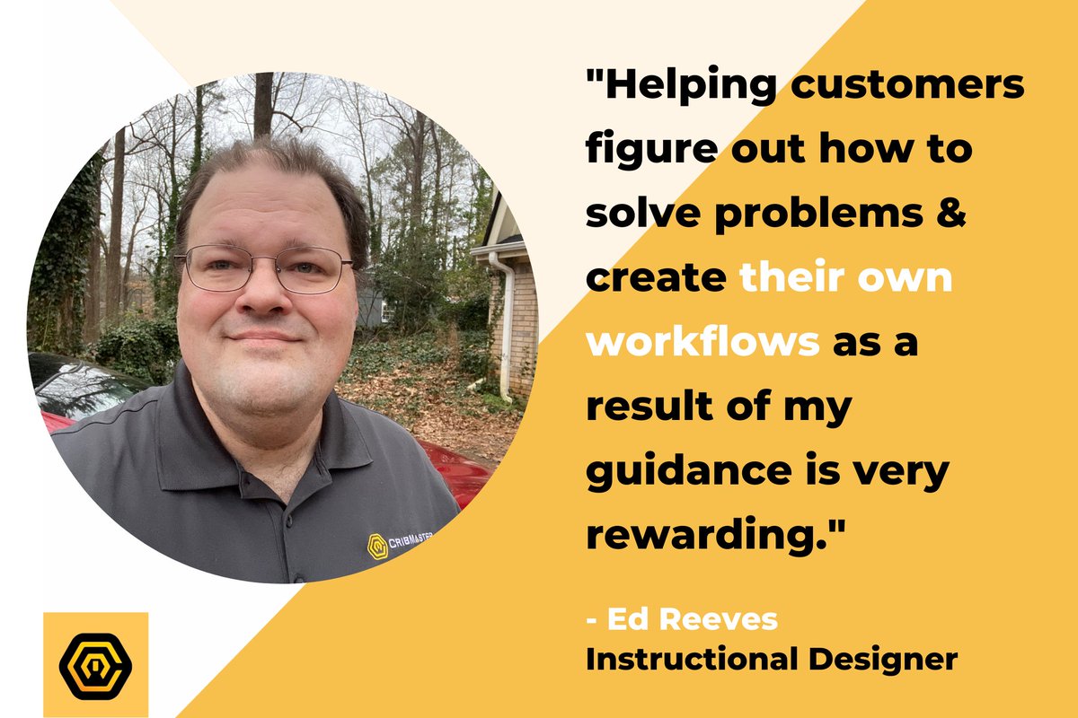 If you've ever taken a training course with us, you might recognize Ed Reeves our Instructional Designer. Ed not only designs &amp; leads CribMaster trainings, but he also creates our educational content like our Tip Tuesday &amp; How-To Videos! #EmployeeSpotlight