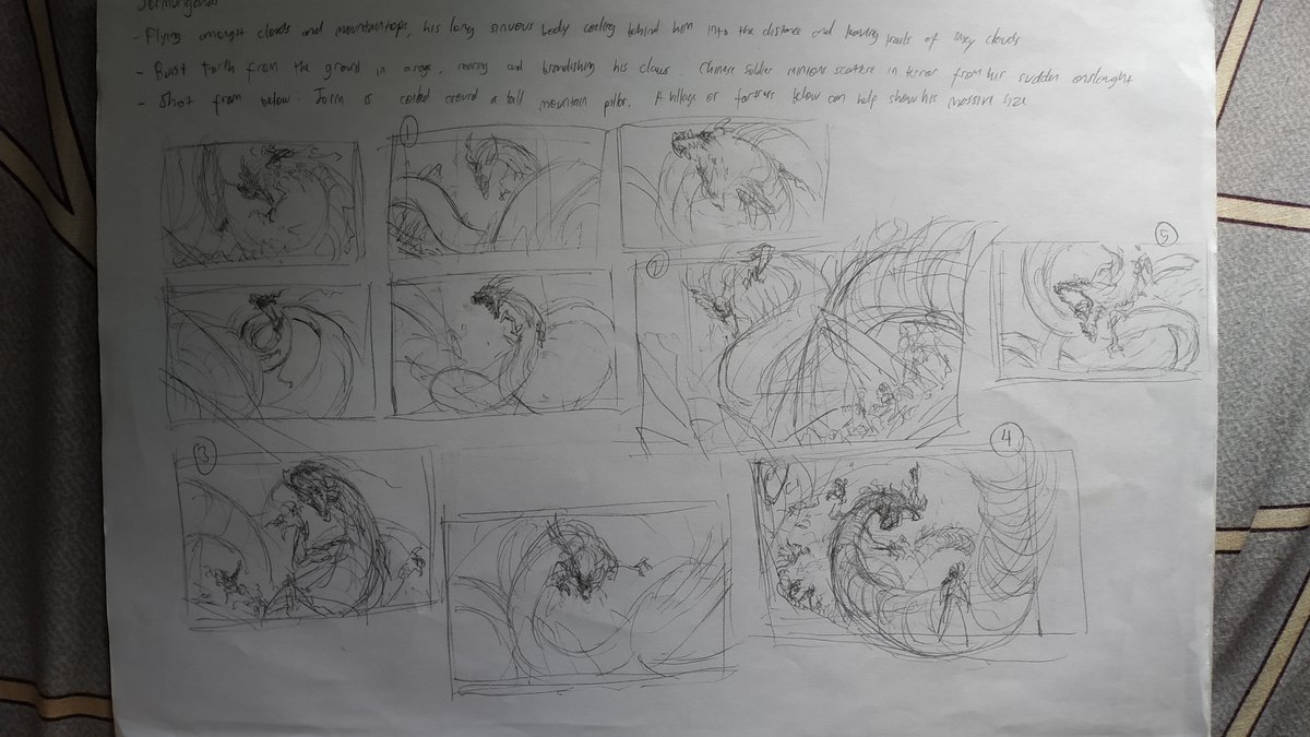 [THUMBNAILS] a lot of ideas rushed into my head when I saw the brief. So, I decided to pour it all into my sketchbook but I couldnt decide which ones look the best :DI tried to show off his long ass figure in all of my sketches.