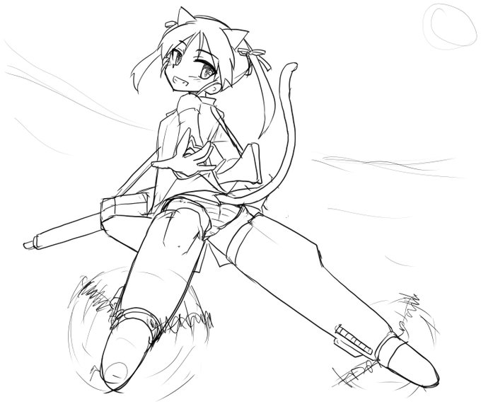 ルッキ下絵修正した。仕事の引継ぎやら引っ越し準備やらで色塗る時間が無いぞぇ・・・ 