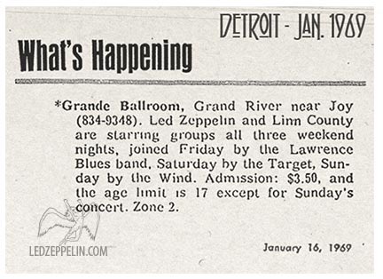 LedZeppDay's tweet photo. January 17, 1969

Led Zeppelin play in Detroit, MI. https://t.co/uUdYfM3lye