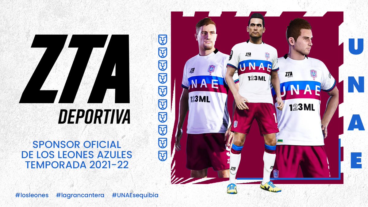 UNAEsequibia's tweet photo. 📣 ANUNCIANDO

La #UNAEsequibia tiene el agrado de confirmar a ZTA Deportiva como el sponsor oficial de #losleones hasta el fin de la temporada 21/22.

¿Cuanto te gusta en la escala de 1 a 10 la camiseta titular y porque 10? 🤩 https://t.co/v2vowrsC0C