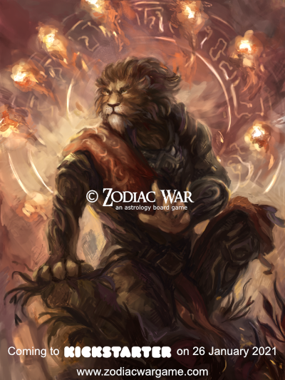zodiacwar's tweet photo. #Leo  is ready for the Zodiac War...are you? Zodiac War is an #astrology and #tarot themed #boardgame arriving on #Kickstarter on 26 January. Please consider backing. See my bio for details. #familyfuntime #zodiacsigns #zodiac #sunsign #boardgames https://t.co/BFkoj5GVPm https://t.co/D2Rz2G8Et4