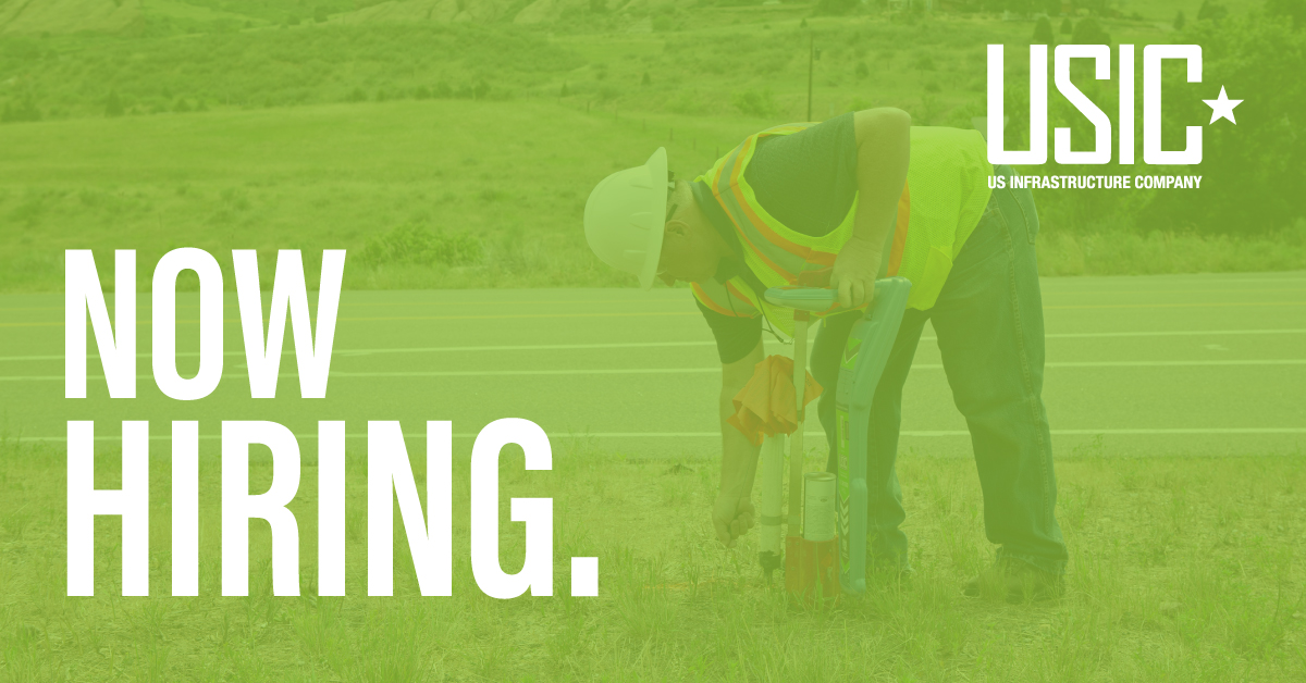 Considering a career as a utility locator? Job security abounds in the field of utility locating! We’re hiring across the U.S. Our application process is simple, text USIC to 25000 and our virtual assistant will connect you with our hiring team or apply at WorkAtUSIC.com