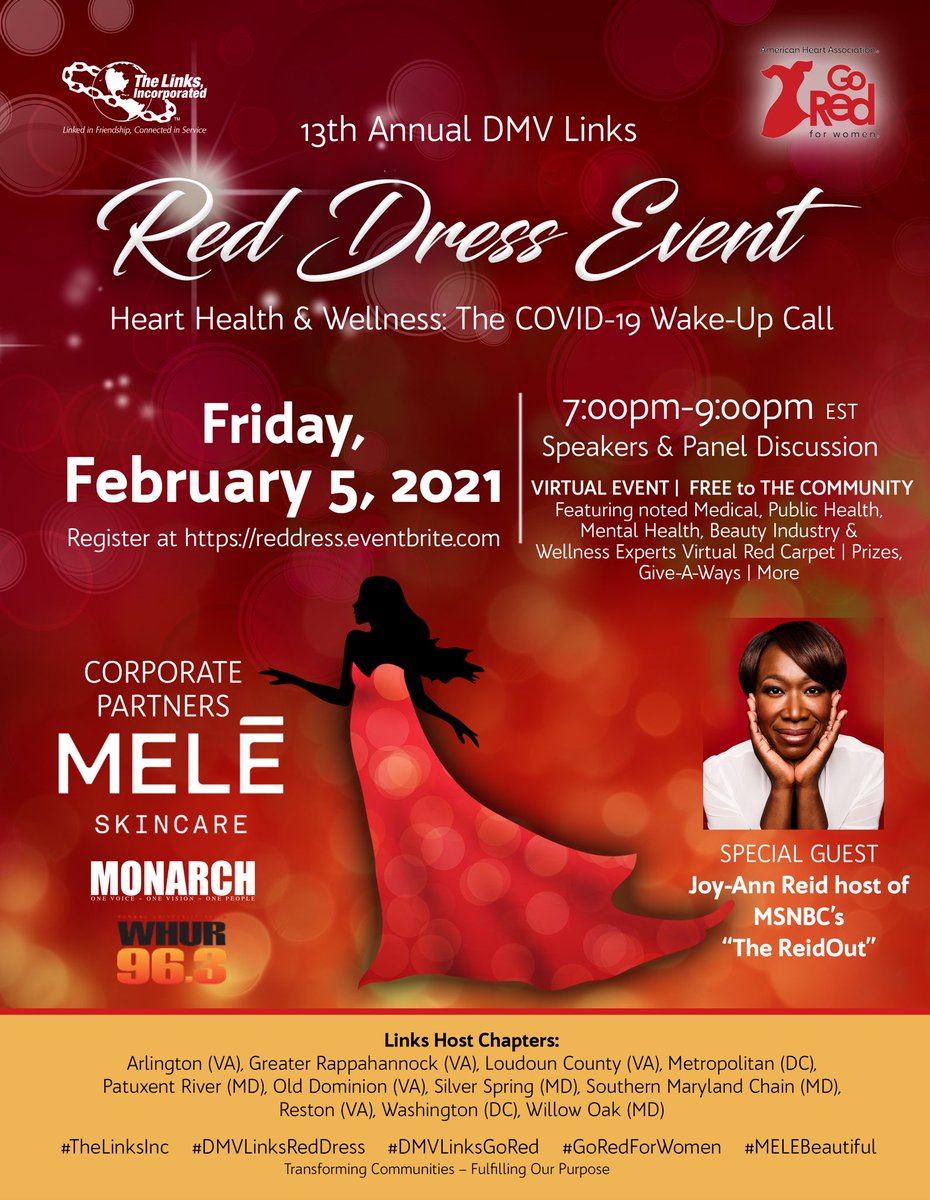 DMVLinksGoRed's tweet photo. A virtual event sponsored by The DMV Links Inc

People with serious heart conditions, Type 2 diabetes, cancer and obesity are among those at increased risk of severe illness with COVID-19 (CDC). Those with high blood pressure, might be at increased risk.

https://t.co/7gLqBhIAld https://t.co/7eI4b2Crgw