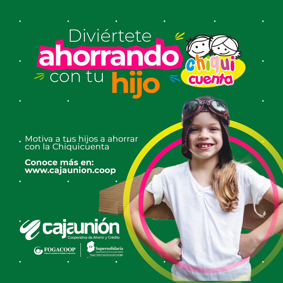 MiCajaUnion's tweet photo. Grandes beneficios para los más pequeños de la casa. ☺
Que tus hijos aprendan a ahorrar marca la diferencia. Los acompañamos a cumplir sus sueños.
Escríbenos al  Whatsapp - Clic aquí: https://t.co/PqGJSIYxwE

https://t.co/D3DgXukvlI
📞 572 0155 - 583 8374.
Whatsapp: 312 503 8082 https://t.co/EW3C7L6tw9