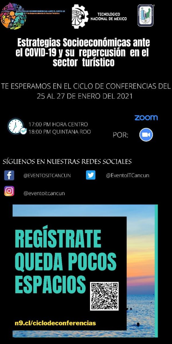 Te #invitamos a participar en el ciclo de conferencias, organizado por alumnos de la carrera de Lic. en administración, #RegistrateGratis #Teesperamos #Quedanpocosespacios
<a href="/ittapachula/">TecNM Campus Tapachula</a> 
@TecNMcampusAgs 
<a href="/TecNMCampusVhsa/">TecNM - I.T. Villahermosa</a> 
<a href="/TecNMCampeche/">TecNM - Campeche</a> 
<a href="/omaralpuche/">omar alpuche leal</a>
