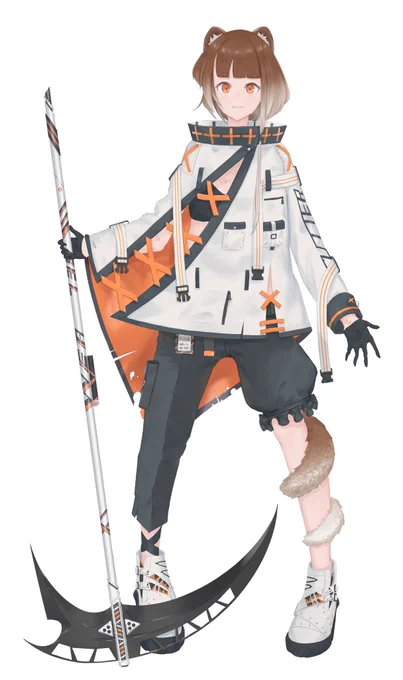 創作キャラデザキャラ単体とエフェクトあり版 