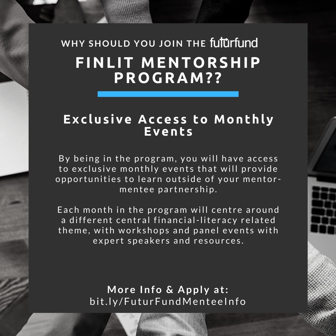 Do you want access to exclusive + informative events? Then don't miss out on your chance to apply to the Mentorship Program!! 

Applications close on the 20th!

Want to find out more?  -> bit.ly/FuturFundMente…

Application form -> forms.gle/X7CEFHdKXi1MoW…
