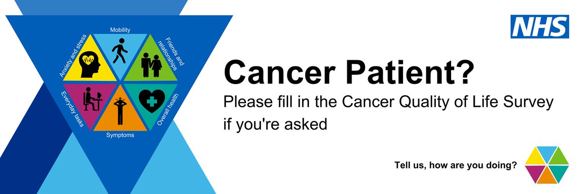 Humber & North Yorkshire Health & Care Partnership (@hnypartnership) on Twitter photo People diagnosed with breast, prostate or colorectal cancer are being asked to complete a #CancerQualityOfLife survey 18 months after diagnosis.
The results of the survey will be used by <a href="/NHSEngland/">NHS England</a> to improve support for patients.
More info at
cancerqol.england.nhs.uk People diagnosed with breast, prostate or colorectal cancer are being asked to complete a #CancerQualityOfLife survey 18 months after diagnosis.
The results of the survey will be used by <a href="/NHSEngland/">NHS England</a> to improve support for patients.
More info at
cancerqol.england.nhs.uk