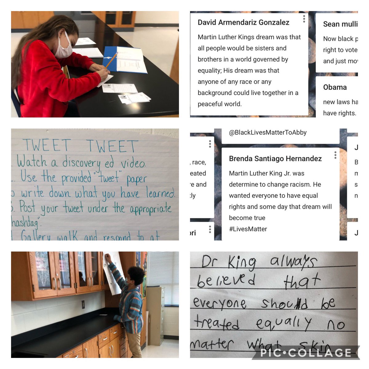 <a href="/JoyBunning/">Joy Bunning</a> We used the Discovery Ed Tweet Tweet strategy to honor the life Dr. King. It was a powerful lesson as his message of peace and equality is still relevant today.