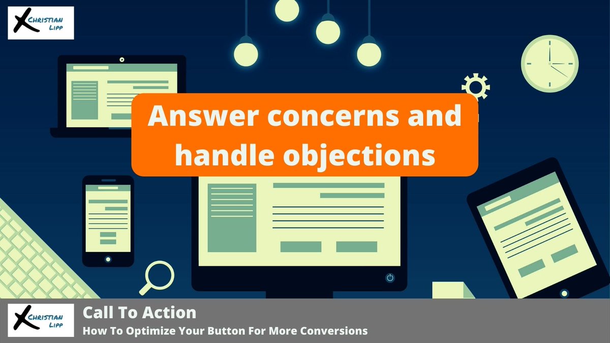  Visitors have unspoken questions when looking at your  #landingpageAddress concerns and handle objectionsIs it really free?Is it safe?What if I have problems with the product?Can I check my information before ordering?Use a subline below the button