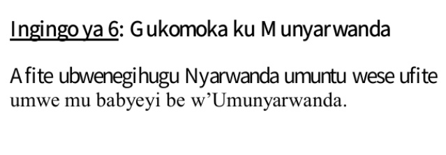 TalkLawRw's tweet photo. IYO HARI #IMPAKA KU #BWENEGIHUGU BURENZE BUMWE BIGENDA GUTE?
1.Ubw’Igihugu ufite uburenze bumwe atuyemo ni bwo bwitabwaho
2.Hadahari, hitabwa ku bw’Igihugu afitemo ibimuhuza nacyo bya hafi
*UFITE UMWE MU BABYEYI BE W’UMUNYARWANDA AGIRA UBWENEGIHUGU NYA-#RWANDA
#RwoT
#Rwotgain https://t.co/QHlYdXelIu