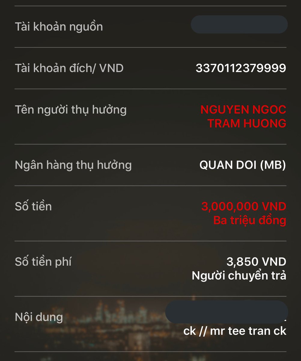 MrTeeTran1's tweet photo. Cảnh báo
Nick lừa đảo mọi người cẩn thận
Riêng em tiền đó anh cho, đéo đáng gì đâu, tk bank ở đấy em cũng chưa yên với anh đâu! 
Số tk MB 3370112379999
Tên Tk  NGUYEN NGOC TRAM HUONG. Bản thân ngu thì chịu chia sẻ mn biết thôi https://t.co/juqkE9GRSZ