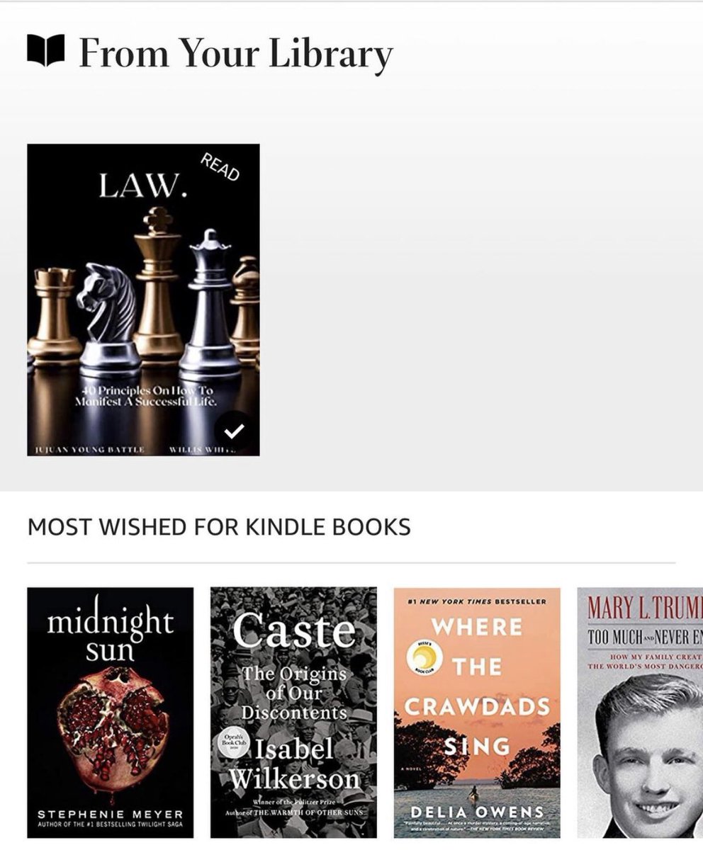 coachwhiteDP's tweet photo. I wrote my first kindle Digital Book “LAW.” 6 months ago. It is a daily read that consist on 40 laws on how to manifest in life. Give me a Retweet, maybe my book can change someone’s life forever. https://t.co/VNM02ZMFhq https://t.co/fFFeDJ51ME