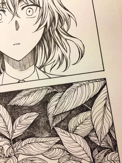 やっぱり手で描いたカケアミのほうがムラがあって好きだなあ。面倒くさいけど。 