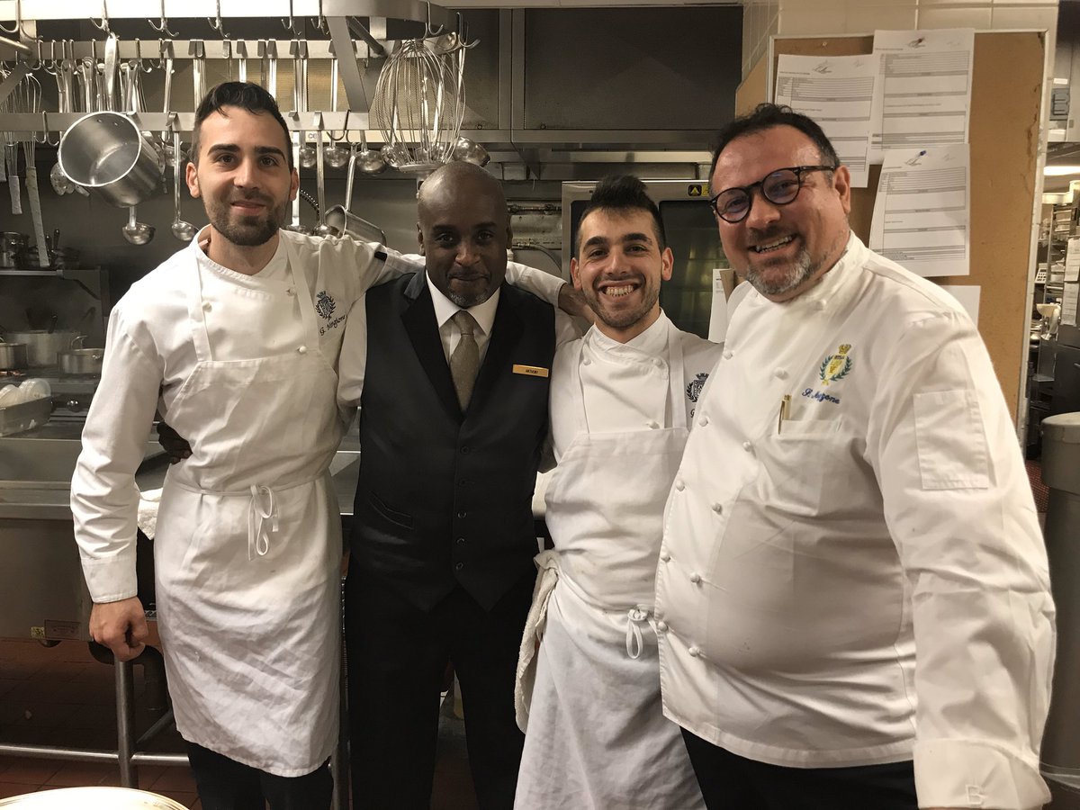 lockserve's tweet photo. Veal with tuna sauce, tomato  risotto, lobster salad w/tomato tartar, aioli. What an exception working experience with Chef Stefano Mazzone and team from Capri Italy Hotel Quisisana 2019 https://t.co/WUEI4QrEt2
