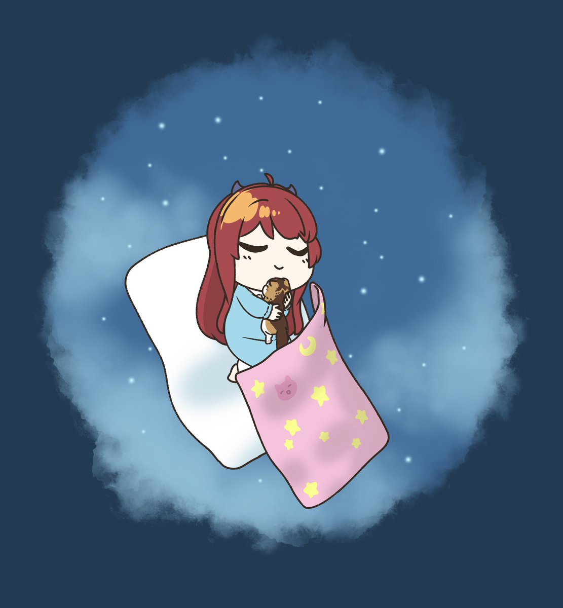 ぐっすりおやすみロアちゃん 去年のロアちゃんは夜から朝まで起きてたけど 今はど プラニトルム星人 リリンはほぼ女の子だとかのイラスト