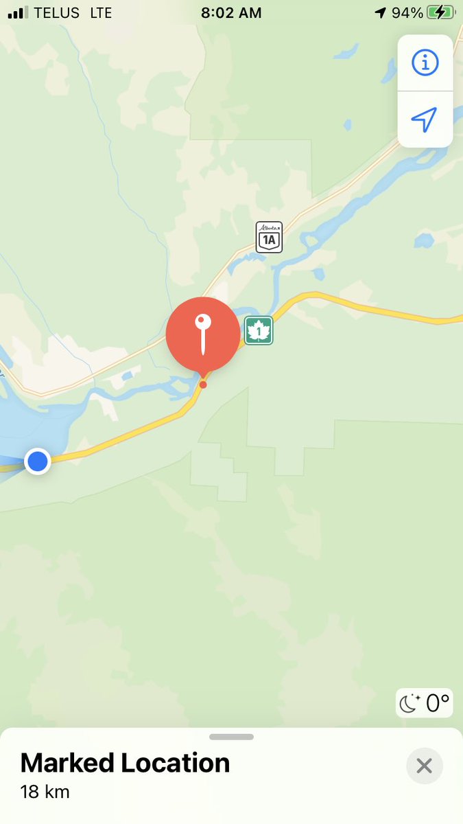 DanielleDemmans's tweet photo. @511Alberta someone hit an animal and car is in ditch, animal is still in lane, driver is currently shovelling in attempt to get car out of ditch. Left lane of westbound highway 1 be careful, just before Lac Des Arcs!!!! https://t.co/VrJ6jXPKpK