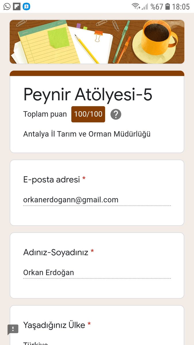 OrkanErdogan's tweet photo. @ANTALYA_TOM Orkan Erdoğan #PeynirAtölyesi #GelecekTarimda Sınav Yoklama https://t.co/KGB4AZNUqC