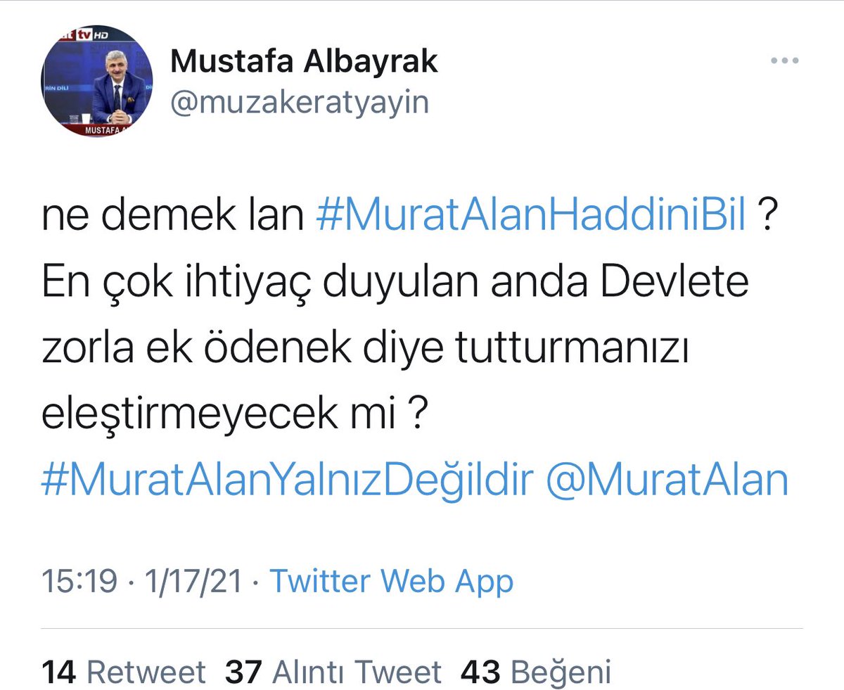 ademmaman's tweet photo. Uslubunuz çok yanlış, ayrıca yanlışı savunacak kadar küçüldünüzmü,Sağlıkçılar devlete baş kaldırmamış, bir yandan fedakarca çalışırken bir yandan Twitter üzerinden masumca hak arayışına girmiştir, bu sağlıkçıları rüşvetçi ve devlet düşmanı yapmaz. #MuratAlanHaddiniBil @RTErdogan https://t.co/WUpMnFrdpo