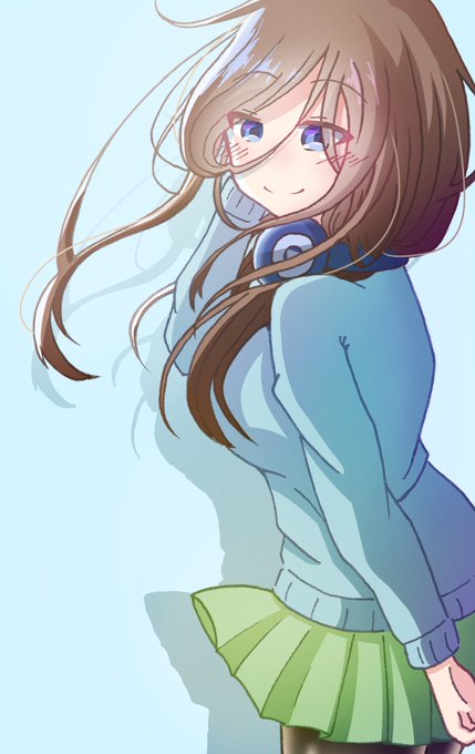 ︎✦︎さんがTwitterに投稿した中野三玖(五等分の花嫁)のイラスト。
