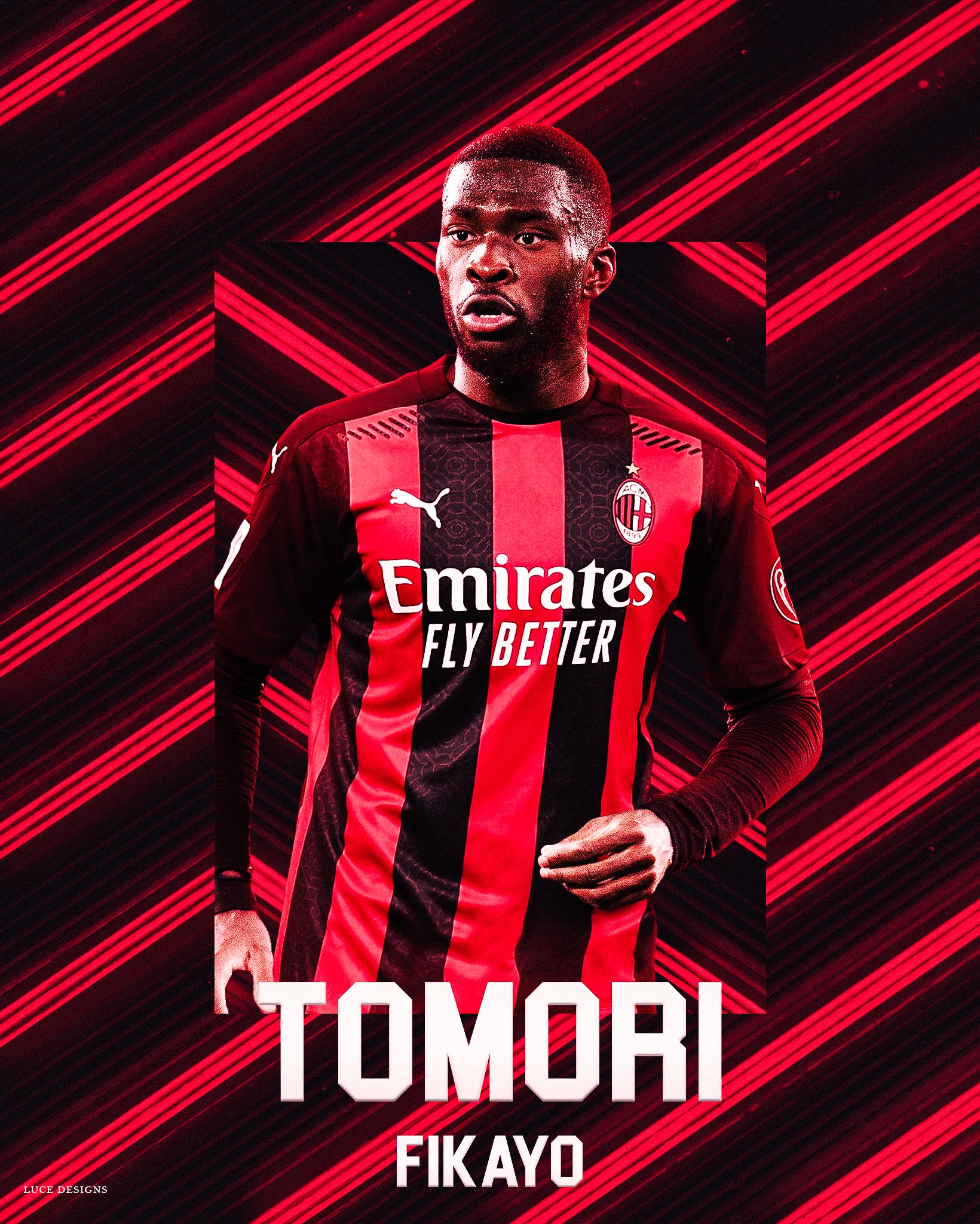 Fikayo Tomori yang didesain penggemar Milan @luce_designs