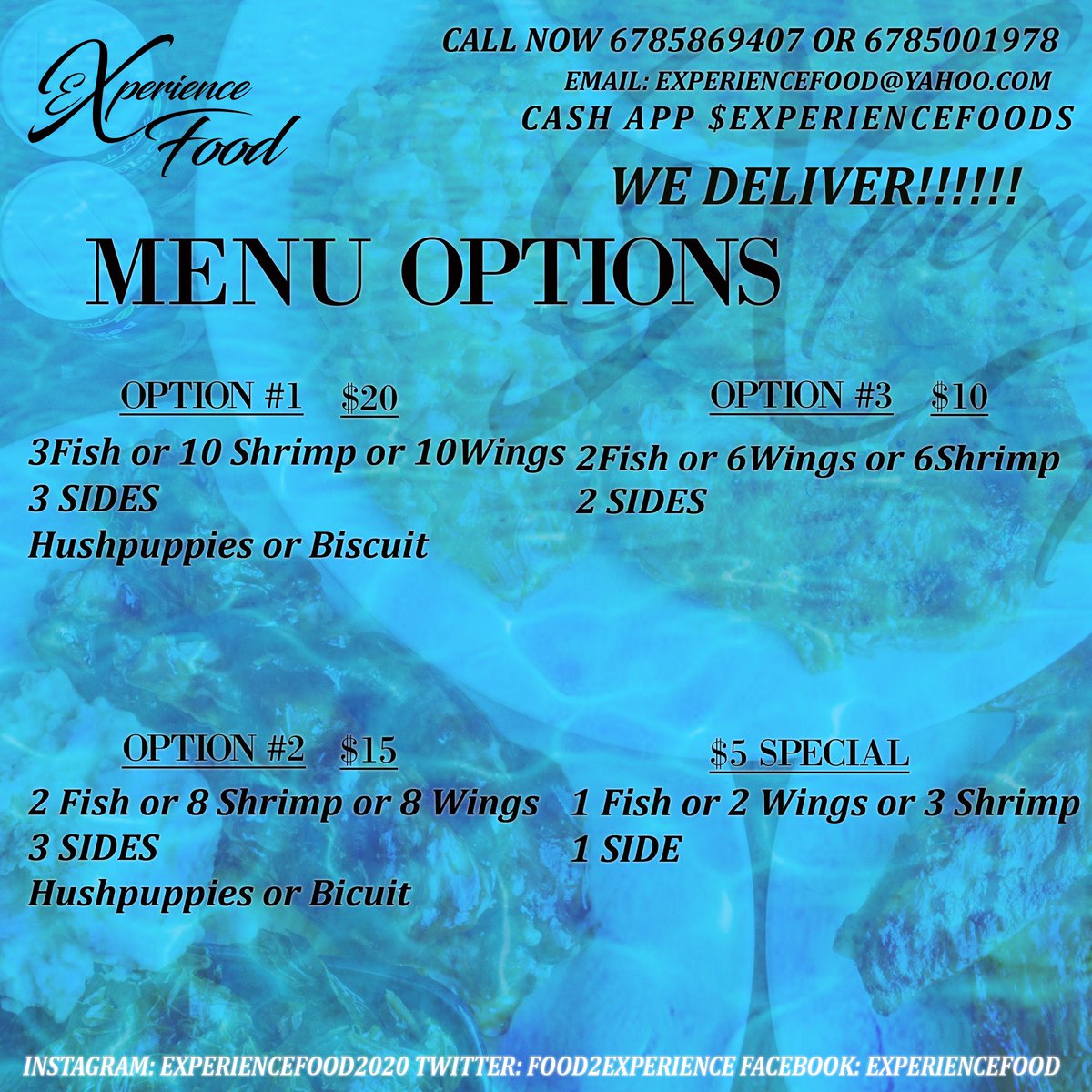Food2Experience's tweet photo. NEW SEAFOOD MENU!!!!!!!!!
Try us out OPEN NOW!!!
SATURDAY &amp; SUNDAY 
Time: 11am - 6pm 
#ExperienceFood👩🏾‍🍳 https://t.co/7y0jU2Z29J