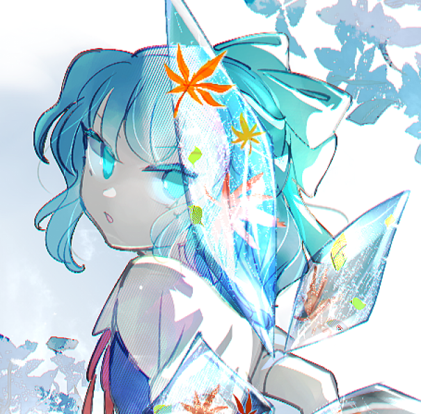 cirno 1girl solo wings blue hair dress blue dress ice wings  illustration images