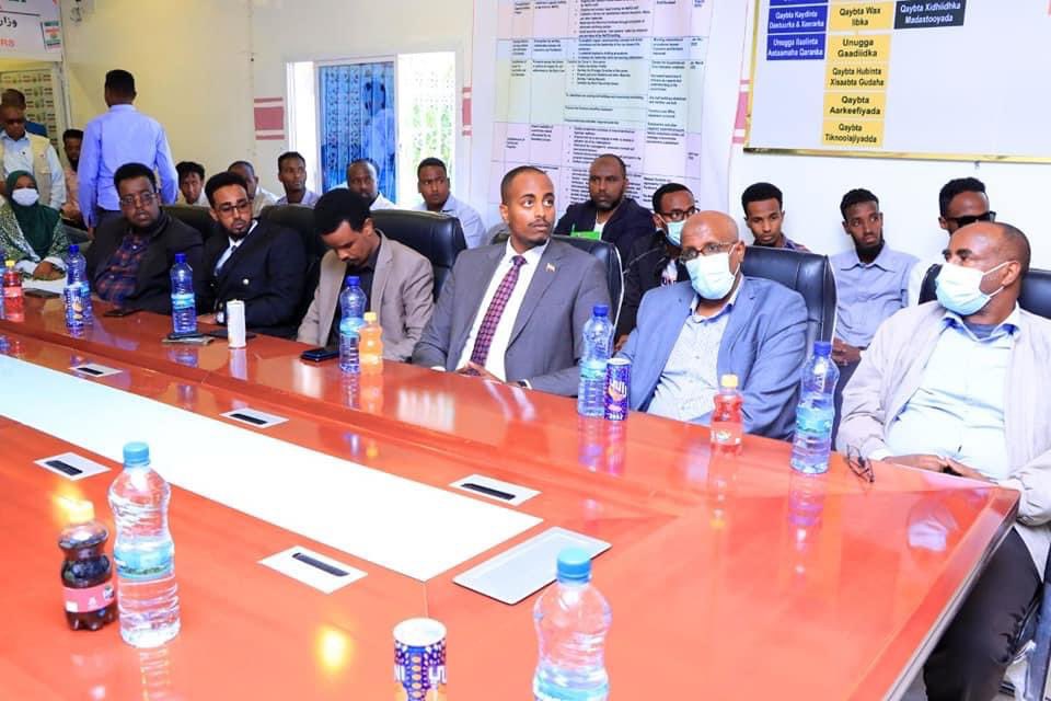 MoPCASL's tweet photo. Today @MoPCASL held the official handover ceremony for the outgoing Director-General, @DGJamalMuse and the incoming DG, Deqa Abdi Yusuf. Attending Ministers and dignitaries attested to the tireless work of @DGJamalMuse and welcomed the new Director-General. https://t.co/nFx8p1vWZD
