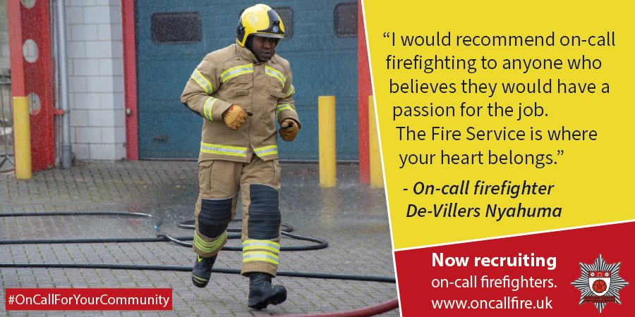 northantsfire's tweet photo. Fires, water rescues, fire prevention work, road traffic collisions…as an on-call firefighter, no two days are ever the same. Can you take on the challenge and be #OnCallForYourCommunity? These are paid roles and full training is given. Visit https://t.co/NMCBtYJdN9 https://t.co/Iy1lbtias7
