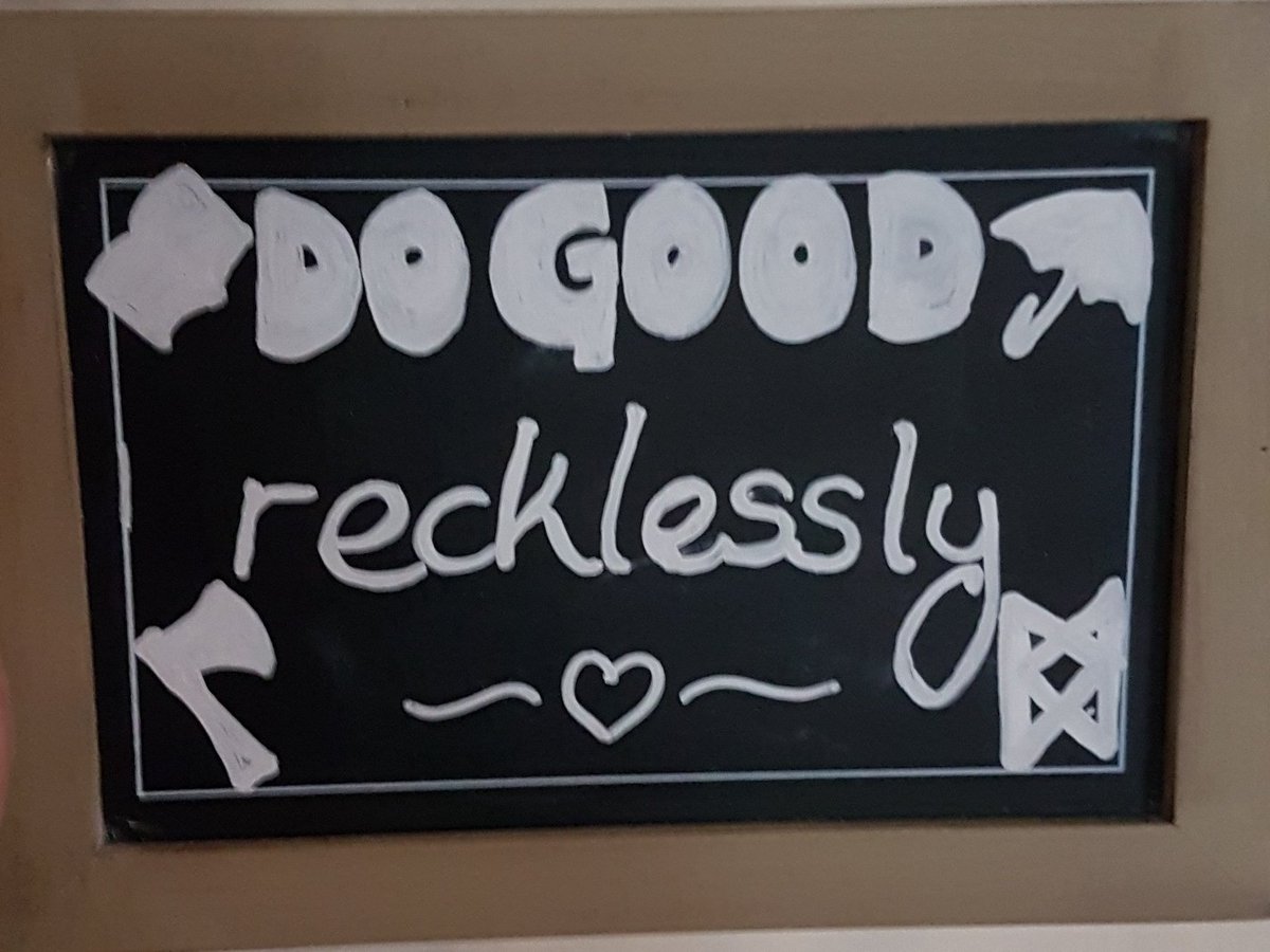 jenderqueerlgcy's tweet photo. I finished #TAZbalance today. I cried. I'm not good at art but I needed to make a thing to put my window to let people know what kind of person lives here. Because reckless good doing is important to me &amp; so are stories &amp; song. #TheAdventureZone #TheZoneCast #DoGoodRecklessly https://t.co/rXTCtVKmPE